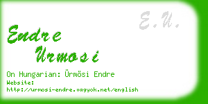 endre urmosi business card