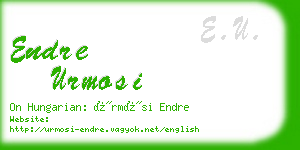 endre urmosi business card